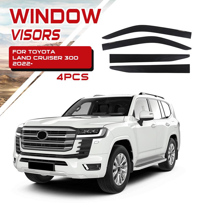 Дефлекторы боковых окон Toyota Prado Land Cruiser LC300/LC200/LC250: Накладки на брови и солнцезащитные козырьки для автомобильных окон