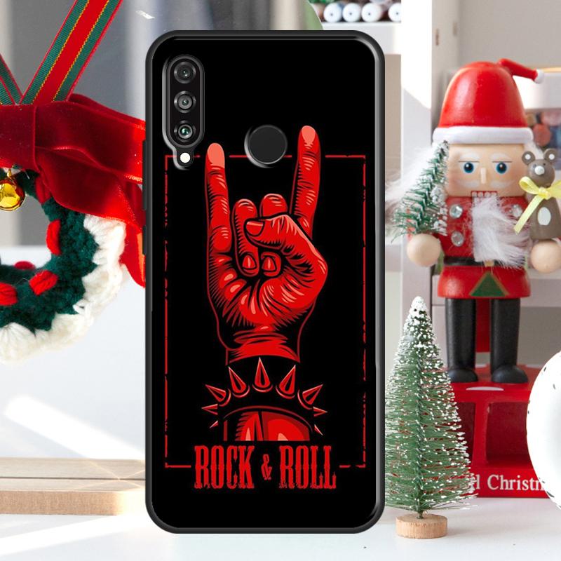 Rock and Roll Skull Case For Huawei P30 Lite P40 P50 P20 Pro P Smart 2021 Nova 5T Nova 9 Honor X9 X8 X7 50