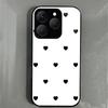Black Heart Pattern Phone Case for Realme 15T Acrylic Back TPU Bumper Shockproof Protective Cover, Minimalist Korean Style