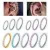 1/5 Pezzi Anelli Naso in Acciaio Zircone CZ 6/8/10/12mm Segmento Cernierato Orecchio Cartilagine Trago Orecchini Helix Cerchi Clicker Piercing Gioielli
