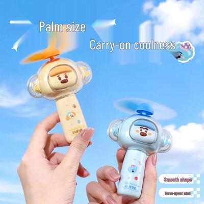 Cute USB Rechargeable Mini Handheld Cartoon Fan - Perfect Student Gift