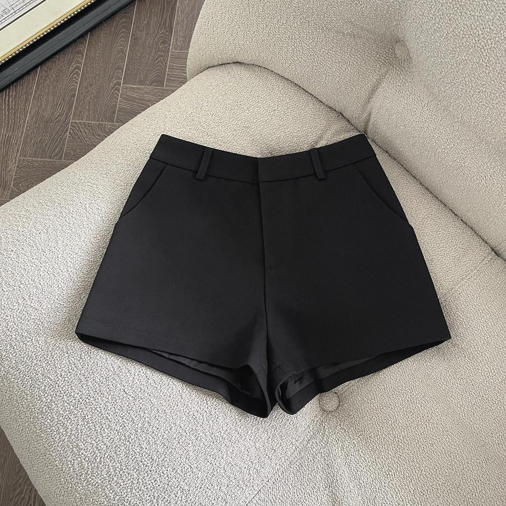 Women's Elegant Solid A-Line Wide Leg Shorts Fashion Summer High Waist Korean Pants Casual Office Lady Commute Outfits