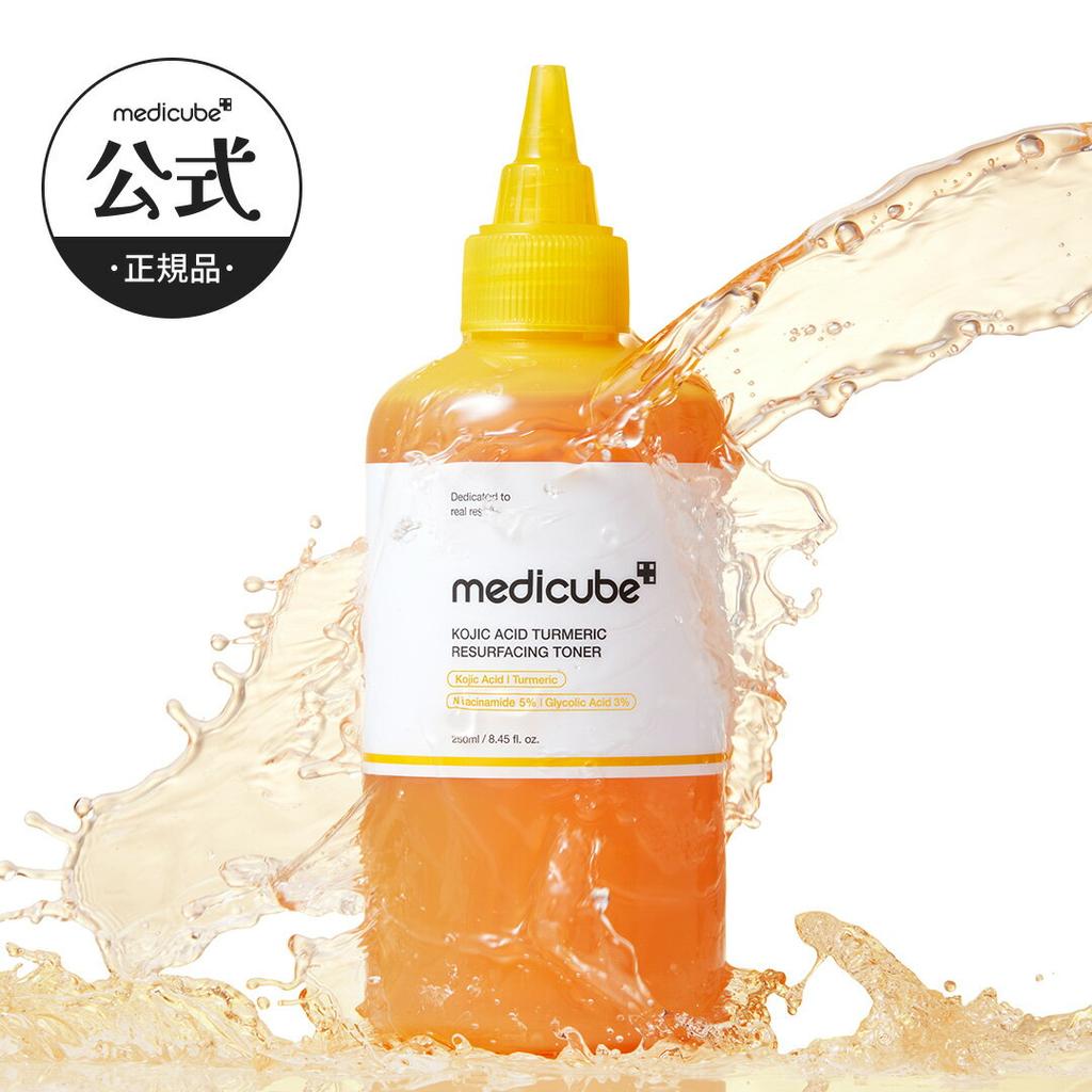 Kojic Acid Vitamin Essence Toner 250ml (Medikube Korean Cosmetics Pigmentation Exfoliation Trouble Marks Moisturizing Toning Residue Dullness Lotion)