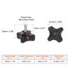 uxcell 6pcs Star Knobs M5x12mm Male Thread Plastic 4 Star Stud Knobs Hand Tighten