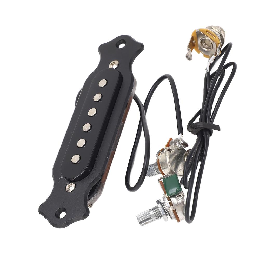 Zestaw przetworników do gitary z otworem rezonansowym, wstępnie okablowany, 6 strun, z regulacją głośności, do gitar akustycznych