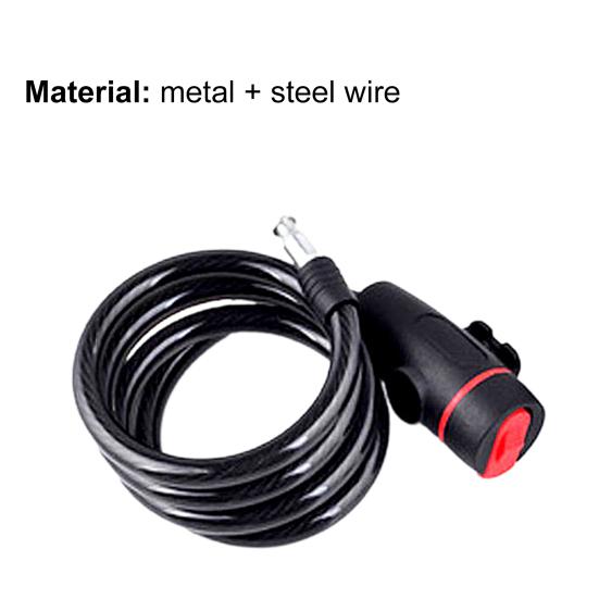 1 Set Motorcycle Lock High Durability Anti-deform Metal Mountain Bicycle Lock with Key for Home
