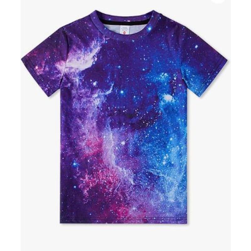 Summer Creative Graffiti Printed Round Neck Top 3D Printed Daily Loose Versatile Comfortable Short Sleeve T-shirt