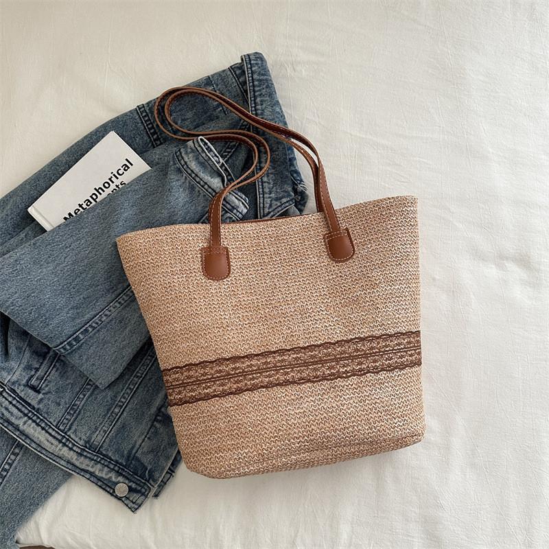 

Trendy And Chic Mid Size Tote Bag In Cream White And Khaki For Everyday Use Khaki
