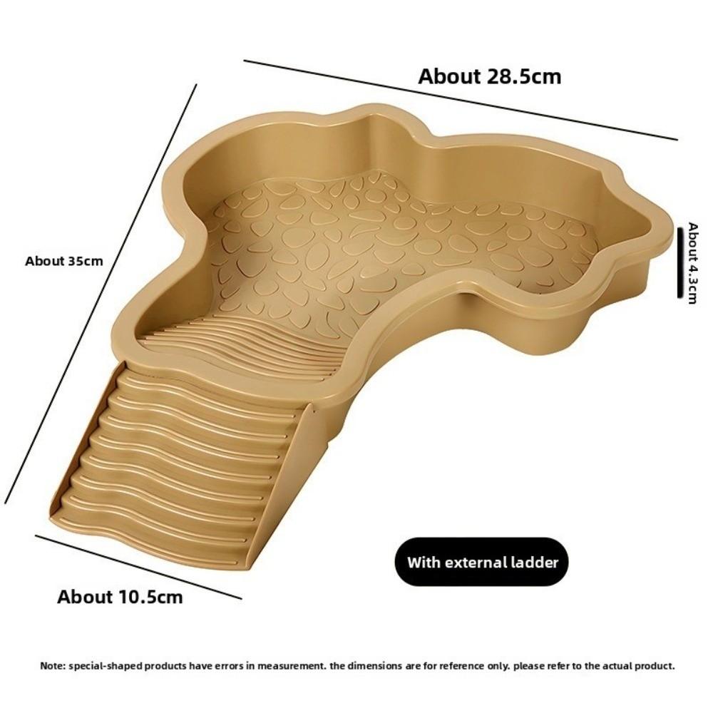 Plastová vana pro koupání želv s žebříkem Dekorace do akvária Nový bazén s vodou pro želvy Potřeby pro želvy