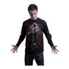 Spiral Direct Unisex Adult Gothic Serpent Back & Sleeve Print Long-Sleeved T-Shirt