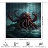 Einzigartige Oktopus-Badematte Duschvorhang Wasserdicht Dekorative Badezimmeraccessoires Dunkelviolett Cthulhu Tentakel Künstlerischer Druck Ho
