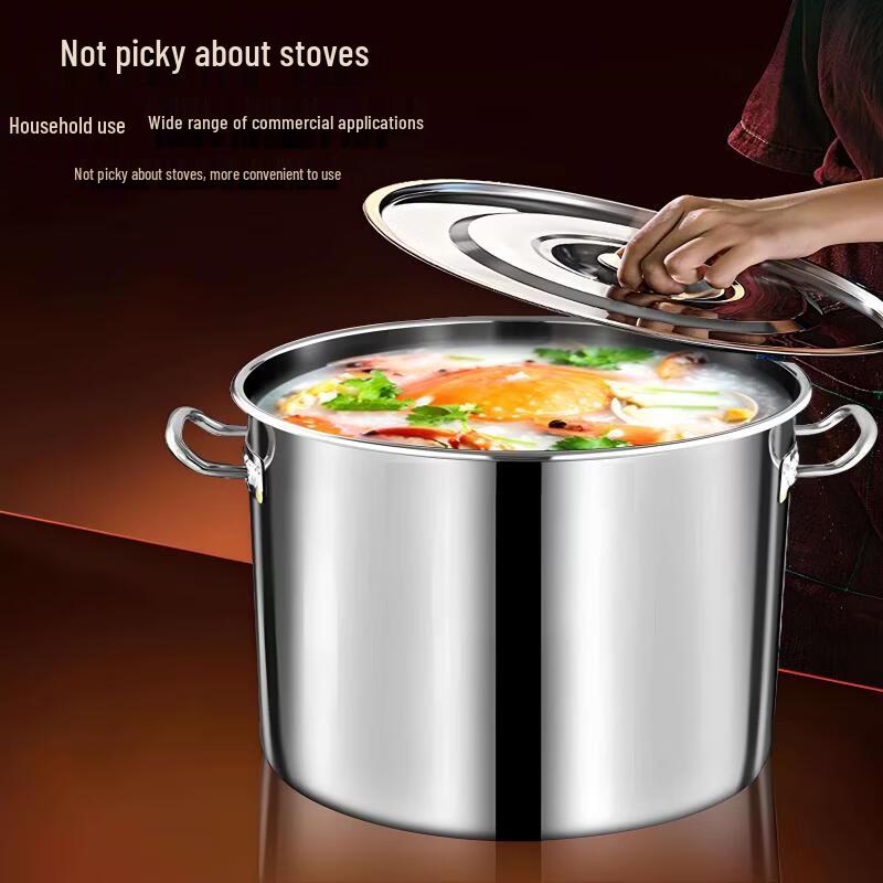 Thickened Stainless Steel Soup Pot with Lid