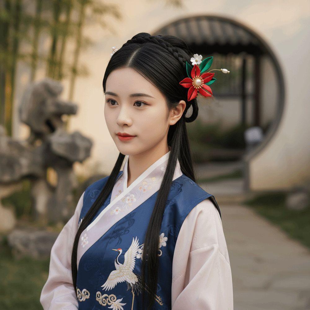 Pearl Velvet Flower Hair Clip Hair Comb Hanfu Headwear  Hanfu Accessories