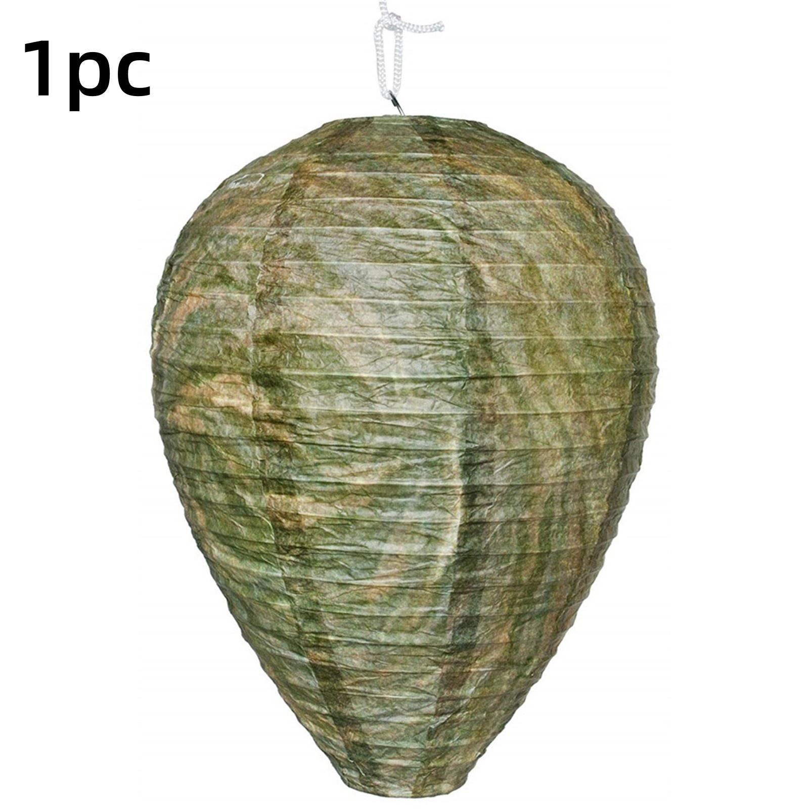 

Підвісна приманка для осиного гнізда на відкритому повітрі Водонепроникна підроблена приманка для осиного гнізда Nest Decoy Шершні Пластикові комахи Паперовий привід Ліхтар для вулика