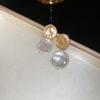 Silver needle metal pearl earrings retro personality earrings court fashion temperament new stud earrings