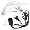 E27 Screw Lamp Holder 303 Switch Wire Plug for LED Lamp Socket AC 220V 50/60HZ Low Resistance Copper Core Wire with 1.8M Cable