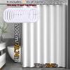 Modern Simple Pure White Shower Curtain Peva Material Is Easy To Clean Suitable For Bathroom Privacy And Decoration