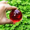 Multicolored Transparent Crystal Ball, 60mm, Crystal Ball, Ornament (Red)
