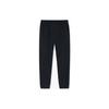 Anta Solid Color Logo Print Drawstring Knitted Cuffed Sweatpants Women Bottoms Black 162237339-1