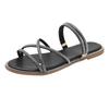 Women Slippers 2024 New Summer Flat Glitter Designer Sandals Luxury Rubber Rome Slippers Slides Women Zapatos De Mujer