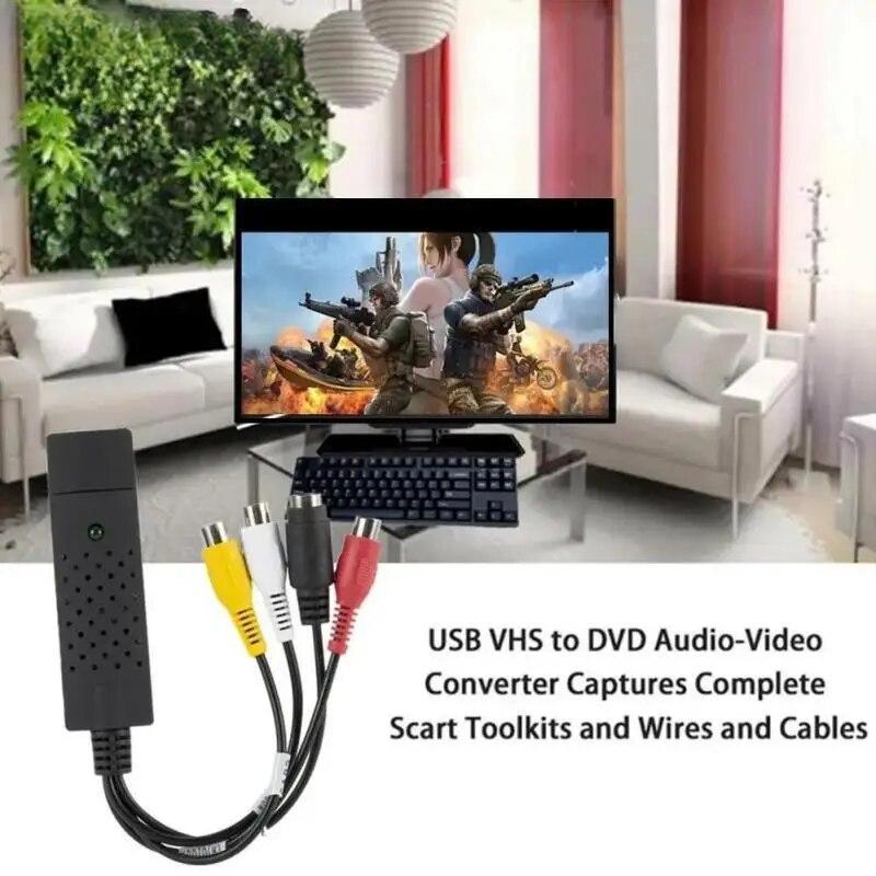 USB 2.0 Video Audio Converter Capture Card Easy Cap Video Audio Converter TV DVD VHS Audio Capture Adapter Card TV Video DVR