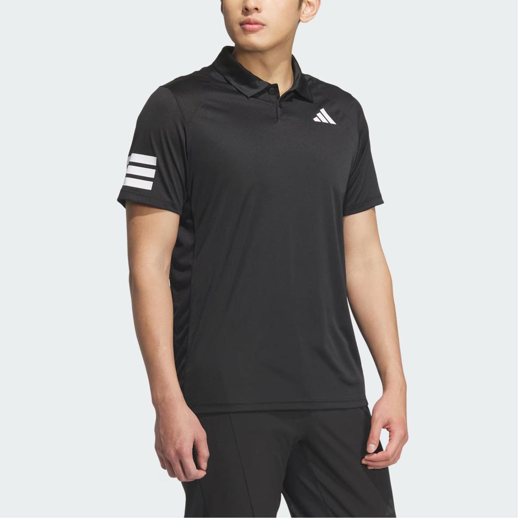 adidas Polo da Tennis 3-Stripes Asciugatura Rapida Uomo Top Nero Bianco KA8333