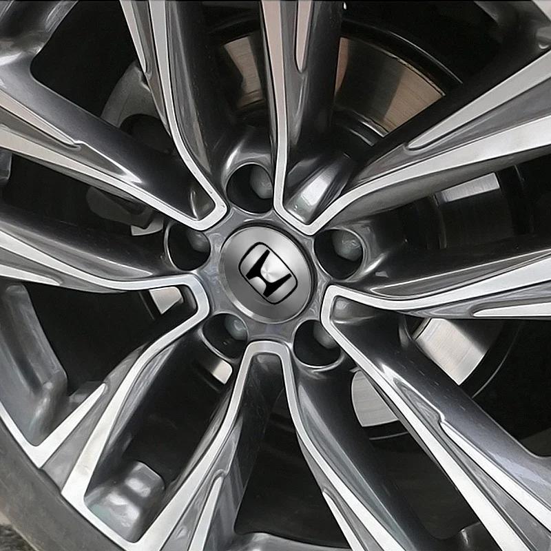2025 Hot 56MM Car Wheel Center Hub Cap Logo Stickers Rim Emblem Car Styling For Honda Power TypeR Jazz City Civic Inspire FIT HR
