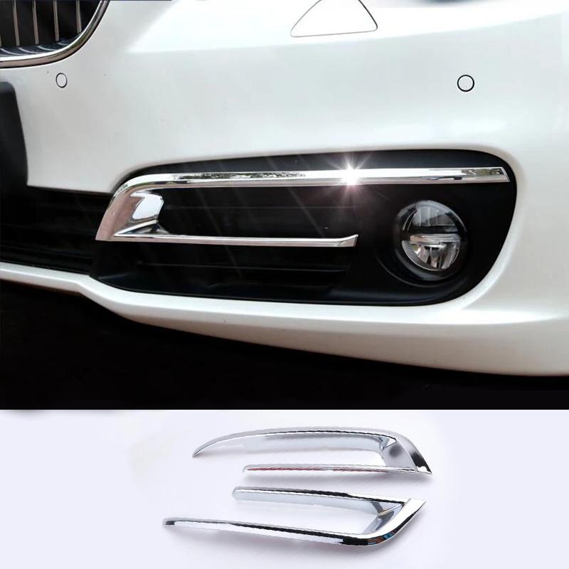 Accessories for BMW 5 Series F10 F18 Chrome Plated Car Styling Front Fog Lamp Frame Modification Head Fog Lamp Cover Decorative
