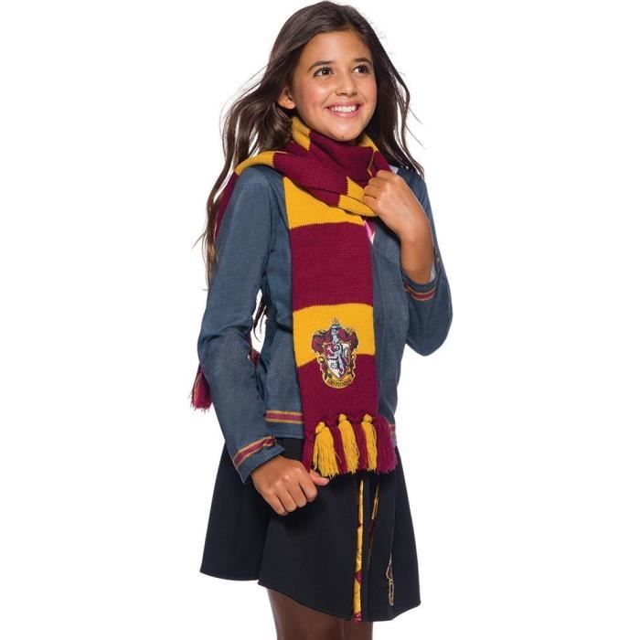 Echarpe Gryffondor Harry Potter - RUBIES - Enfant - Rouge Bordeaux Et Jaune