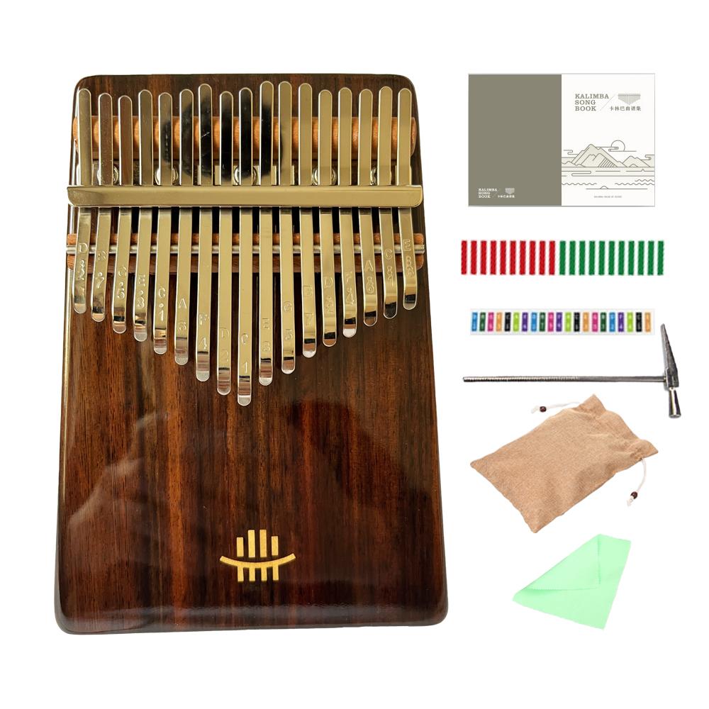 Hluru Kalimba 17Key Professional 21 Key Thumb Piano Rosewood Acacia Walnut Finger Piano Mbira For Beginner