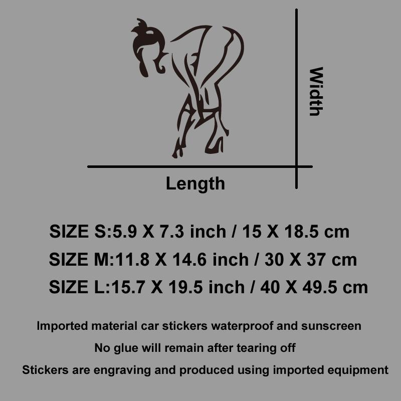 Tempting lady with panties lifted Decals creative&funny stickers for cartoon fans&lover,high quality for car trucks motorcycles