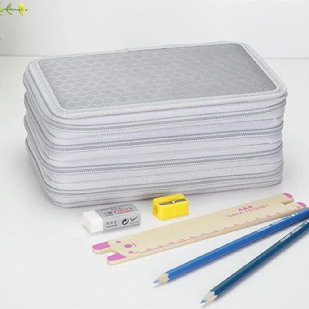 32/52/75 Holes Colored Pencil Bag 2/3/4 Layers Pen Pouch School Stationery Bag  Office Accessories
