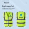 Multi-Pocket Reflective Safety Vest for Construction and Traffic Duty