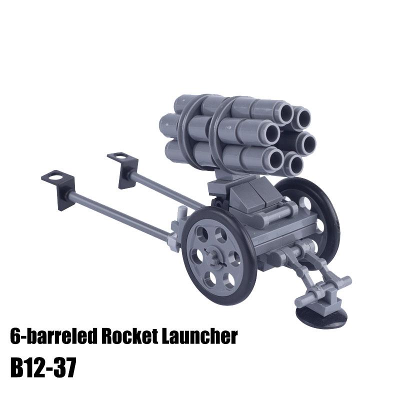 WWII Military Soviet German Cannon Building Block Set Soldier Vehicles Artillery Bunker Figure Weapon Accessories Toy Boy Gift Present K038