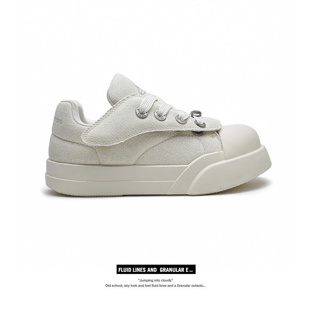 High value niche retro couple canvas ins American high value super fire sports casual board shoes Female 36 белый