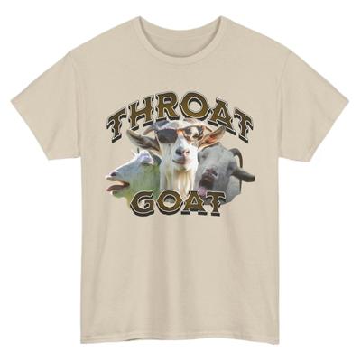 Throat Goat Meme T Shirt for Men Women Funny Sunglasses Goats Graphic Retro Streetwear