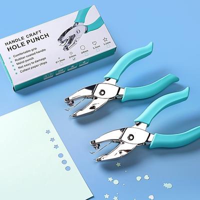 1PC Metal Handheld Paper Punch Scrapbooking Paper Single Hole Punches Star Heart Circle Hole DIY Craft Shape Cutter Perforator