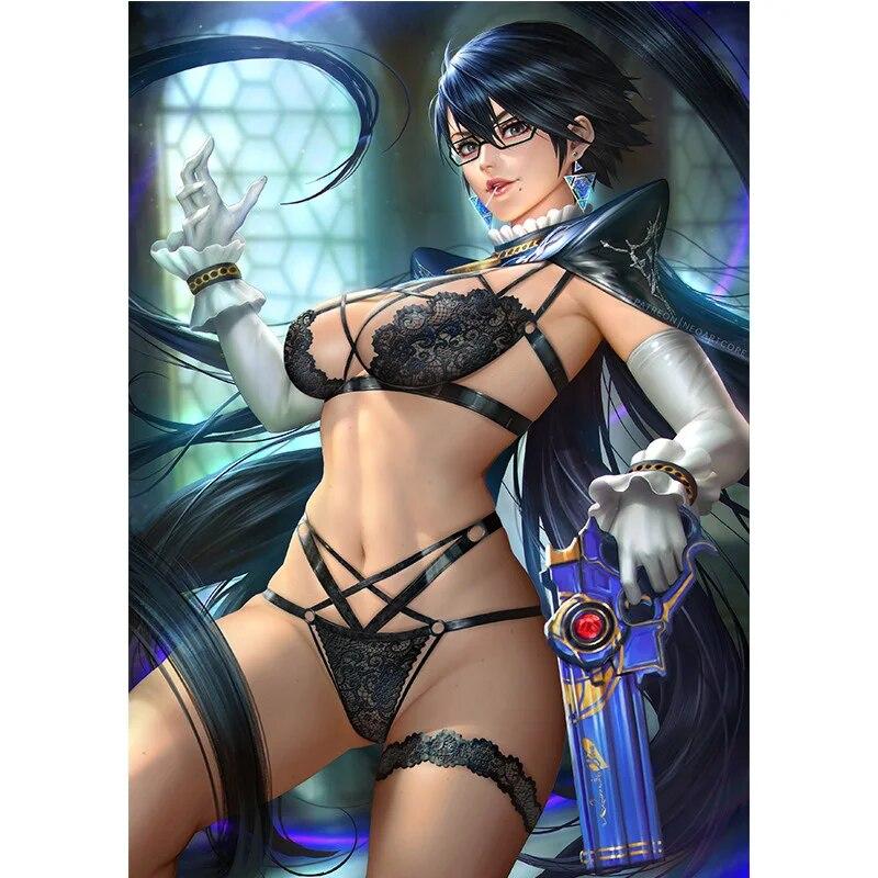 Print Game Overwatch Pharah Nude Sexy Girl Art Canvas Poster Living Room Bedroom Home Wall Picture