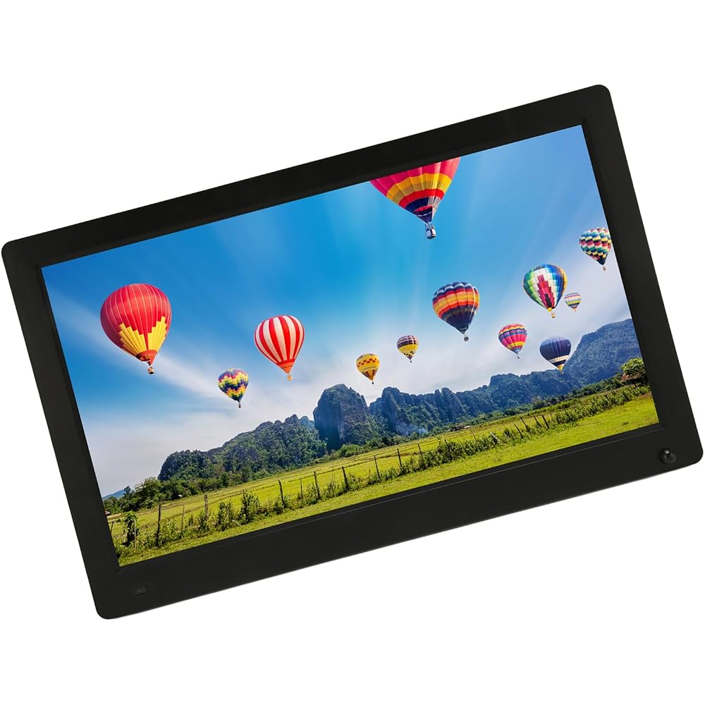 15.6-inch Digital Photo Frame, Electronic Digital Photo Frame, 16:9 IPS Display, Background Music, 100-240V (US Plug)