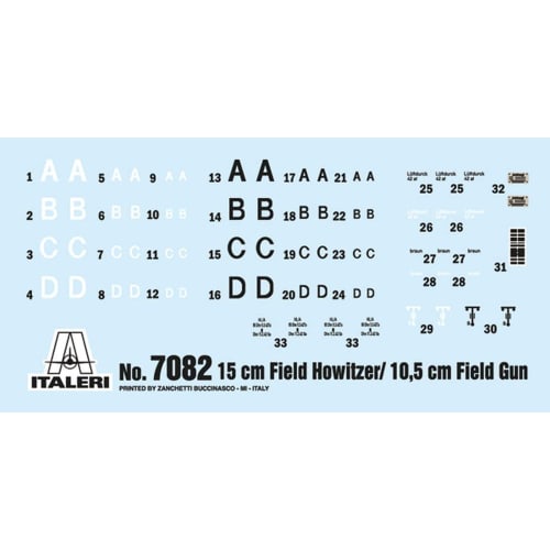 Italeri 1/72 Scale World War II German 15cm sFH 18 Heavy Howitzer/10.5cm sK 18 Heavy Field Gun 2-in-1 Plastic Model Kit with Artillery Figure (IT7082)
