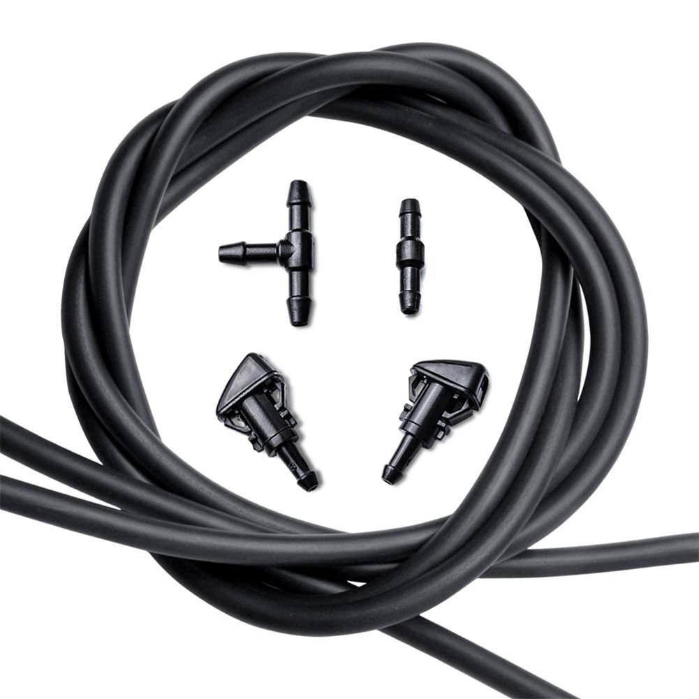 Dodge Ram Jeep Front Windshield Washer Nozzles Kit for Chrysler Replaces OEM # 4805742AB Washer Jet and Fluid Hose with Connector Dodge Ram Jeep Front Windshield Washer Nozzles Kit for Chrysler Replaces OEM # 4805742AB Washer Jet and Fluid Hose with Connector