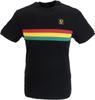 Trojan Unisexs Black Rasta Retro Pique T Shirt