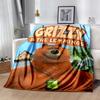 Grizzly & Lemminge Flanelldecke Weich Warm Ganzjahresdecke, Design für Camping, Autoreisen, Wandern Sofa, Bett, Büro Perfektes Geschenk für Partys