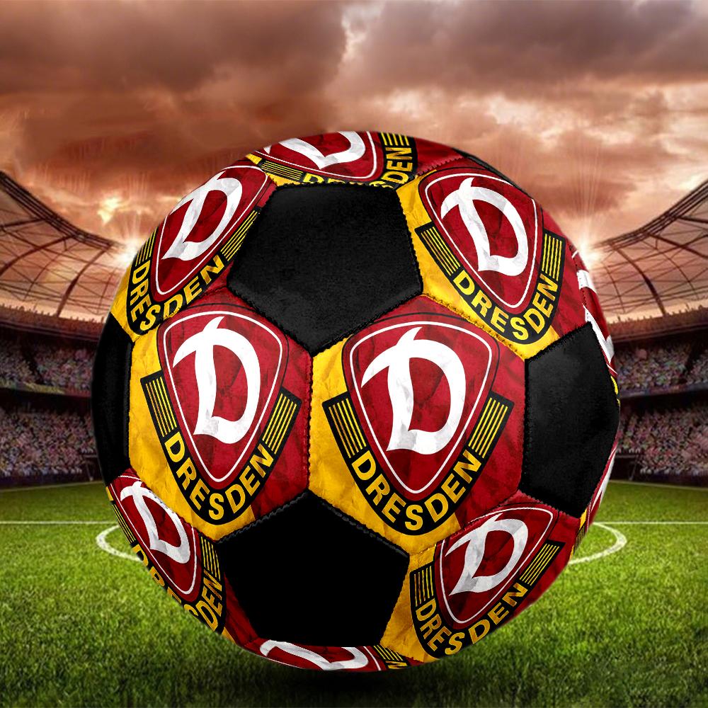 SIZE 5 Dynamo Dresden Soccer Ball Colorful All Ages Machine Stitched PVC Competition Ready Durable High-Bounce