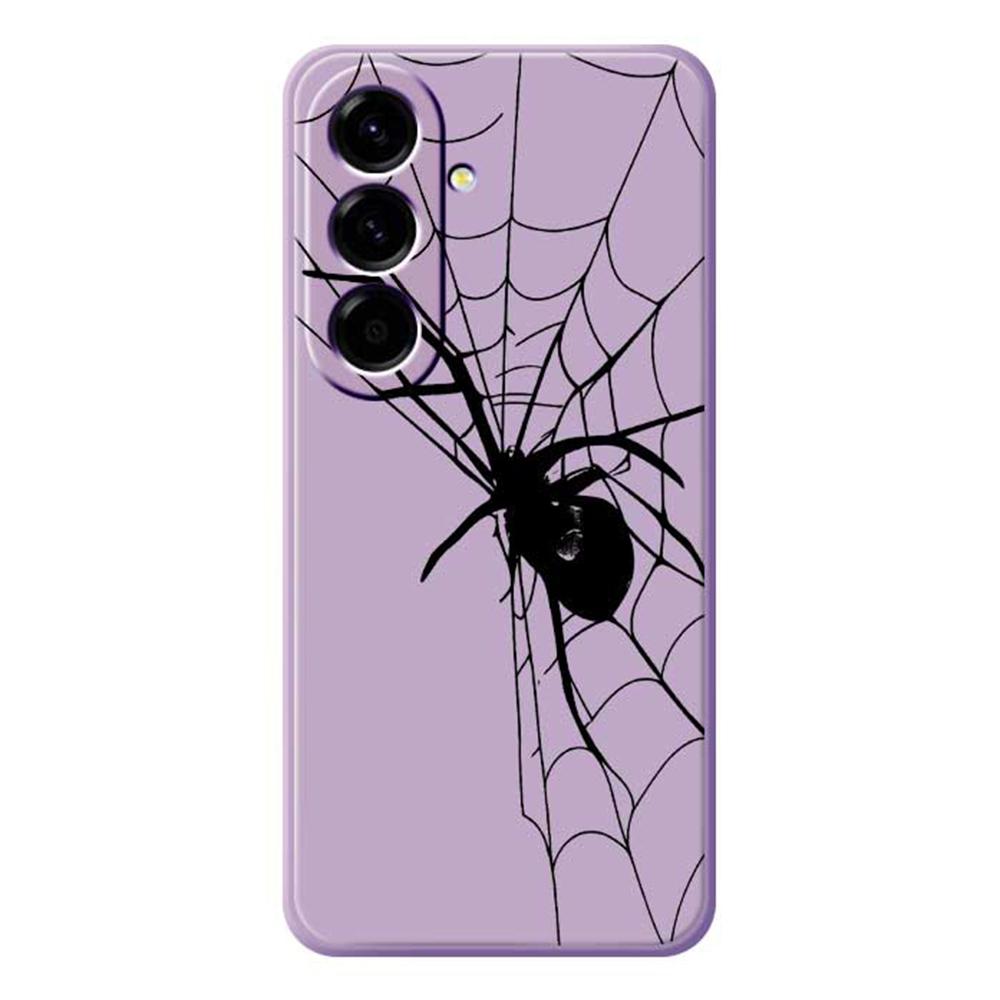 

For Samsung Galaxy A56 5G Case Spider Pattern Printing Straight Edge TPU Phone Back Cover C
