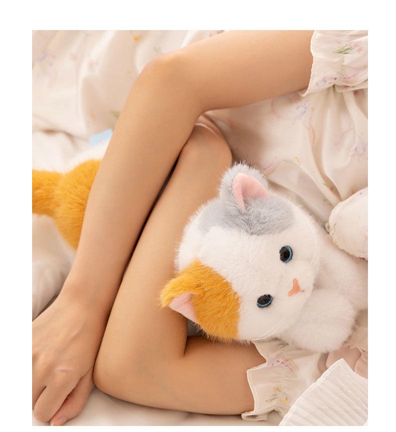 Realistic Meowing Kitten Plush Pillow: Stuffed Toy & Comfort Doll Gift for Girls