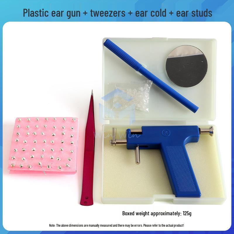 Painless Ear Piercing Gun with Sterile Gold-Plated Studs for Ear Jewelry