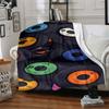 1pc Music Records Print Blanket   Lightweight Flannel Throw Blanket For Sofa, Bed, Living Room, Office, Outdoor Travel, Camping