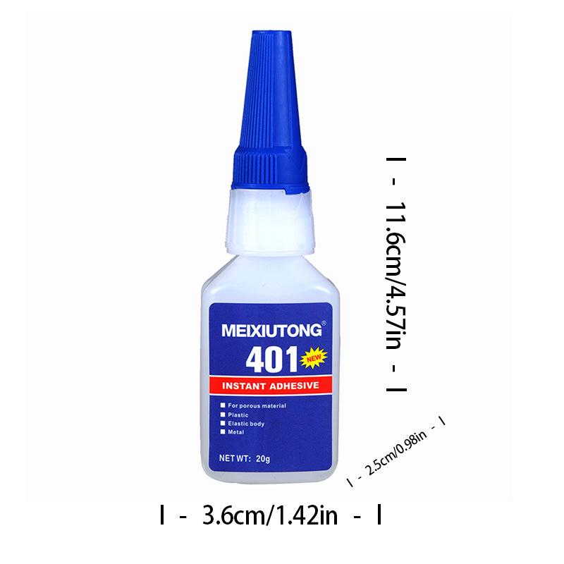 Instant 401 Universal Glue: Quick-Drying Adhesive for Plastic, Ceramic, Metal, Rubber, Magnet, PVC.