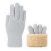 Herbst und Winter Damen Warme und Kältebeständige Gestrickte Handschuhe Plüschgarn Verdickt Doppellagig Outdoor Touchscreen-Handschuhe
